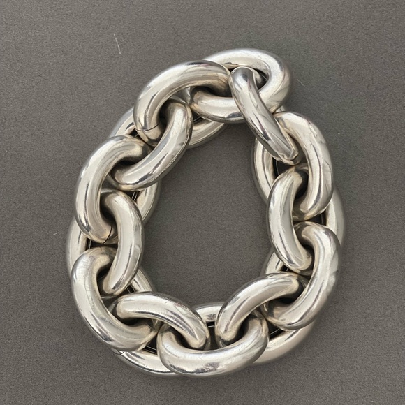 Bottega Veneta Sterling Silver chain link bracelet